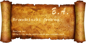 Brandeiszki Andrea névjegykártya